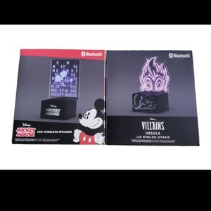 Disney Villians Ursula LED Wireless Bluetooth Speaker & Mickey Mouse Speaker NIB